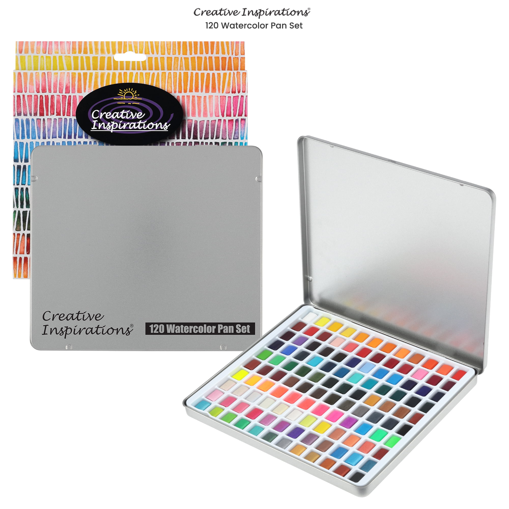 Jerry's Artarama 120-Piece Watercolor Set with Quality Brushes, Multi-Angle Stand, Cold Press Block, and Sponge Pack - Perfect Art Supplies for Adults and Kids, Ideal for Painting on Easel