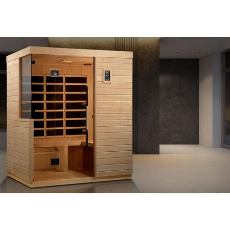 Dynamic Saunas Dynamic Bilbao 3-person Ultra Low EMF (Under 3MG) FAR Infrared Sauna (Canadian Hemlock)