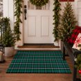 thumbnail image 3 of RUG ROBOT Buffalo Plaid Area Rug 2.3'x3.6', Washable Christmas Door Mat Indoor Outdoor Entrance Rug, Checkered Layering Rug for Kitchen Home Decor, Reversible Front Porch Rug, Green and Black, 3 of 10