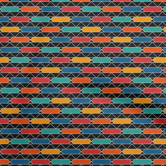 oneOone Polyester Spandex Black Fabric Geometrical Sewing Fabric By The Yard Printed Diy Clothing Sewing Supplies 56 Inch Wide