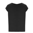 thumbnail image 4 of loopsun Womens Tops,Womens Plus Size Tops,Womens Solid Color Cap Sleeve Blouses T-Shirt Casual Loose Basic Shirts Tank Tops Black XXXXL, 4 of 6
