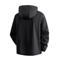 thumbnail image 4 of Men's Summer Sun Protection Hooded Jacket Ice Silk Cooling Long Sleeve Top Casual Fishing Hiking Travel Outdoor Windbreaker Solid Color | AESTIVO,Black L, 4 of 7