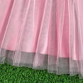 thumbnail image 4 of DHFJKG Dress Trendy Girls Dresses Casual Outings Outdoor Stylish Solid Color Round Neck Short Puff Sleeve Lace Tulle Ball Gown Dress For Ages 4-7 Cute Dress, 4 of 6