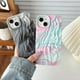 thumbnail image 3 of Pleated Water Ripple Chrome Wave Pattern Soft Compatible with iPhone Case (Water Black,iPhone 14), 3 of 4