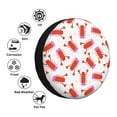 thumbnail image 4 of Wukai Crayfish And Hearts Print Spare Tire Cover for RV Trailer,Waterproof PVC Faux Leather Wheel Cover Fit for Truck,Trailer,RV,SUV,Camper and Most Vehicle-17 inch, 4 of 6