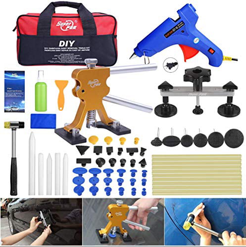 Super PDR 57pcs NEW Auto Car BodyPaintless Dent Repair Tools PDR Puller Dent Lifter Puller Tabs with Tools Bag 
