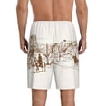thumbnail image 3 of Gaeub Western Desert Cowboys Printed Men's Short Pajama Pants, Lightweight Lounge & Sleep Bottoms Keep You Cool - X-Large, 3 of 9