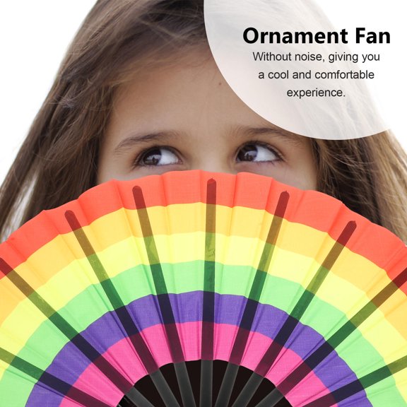 OULII Multi-Color Folding Fan for Weddings, Stage , Decorative Use, and Special Events
