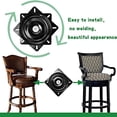 thumbnail image 3 of Base giratoria de asiento de 360 grados, base giratoria silenciosa para muebles, resistente con revestimiento negro de protección ambiental, fácil desmontaje para mesa giratoria personalizada,, 3 of 6