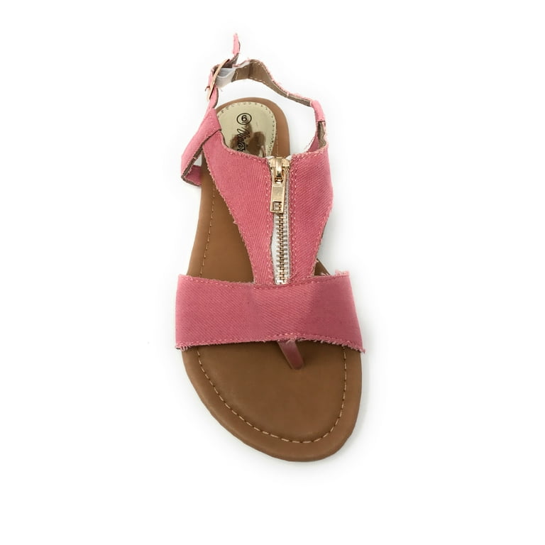 Victoria K Denim Zipper Front Sandals (Women) - Walmart.com
