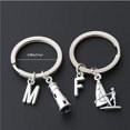 thumbnail image 5 of Couple Metal Handbag Backpack Keyring Confirmation Gift Valentine's Day Wedding Gift, silver, 5 of 5