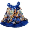 thumbnail image 1 of Wenchoice Girl'S Blue Colorful Crinkling Chiffon Swing&nbsp; L(5T-6T), 1 of 1