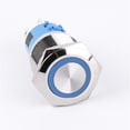 thumbnail image 4 of Indicador de Prueba de Agua de 19 Mm Luces LED Camión para Automóvil Lámpara de Señal LED de Tablero ~ Forma Plana Azul Autoblocante 2N kusrkot Luz indicadora de metal, 4 of 8
