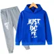 thumbnail image 3 of Conjunto de 2 piezas de sudadera y pantalón informal para niños y niñas de primavera y otoño, ropa deportiva diaria para niños de 2 a 14 años, 3 of 5