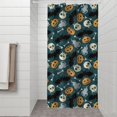 thumbnail image 2 of Halloween Spooky Icons Pattern Shower Curtain 36"x72" ,Bathroom Decorative Shower Curtains Set with 12 Hooks,Modern Waterproof Washable Shower Curtain, 2 of 6