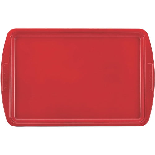 Eternal Living Non Stick Baking Pans Cookie Sheets for Baking with Red –  Only Outlet