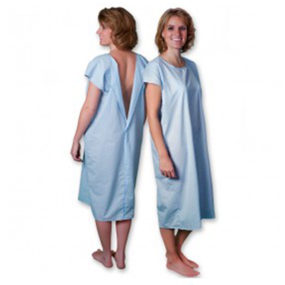 Core Products Open Reusable Hospital Patient Gown, Hook & Loop Closure