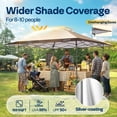 thumbnail image 4 of SPECSTAR 13x13ft Pop Up Gazebo One Push Setup Outdoor Canopy Tent Heavy Duty with Wheel Carry Bag, Center Lock and 4 Sandbags, 169 Square Feet of Shade, Beige, 4 of 7