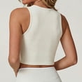 thumbnail image 7 of Htigea Womens Summer Workout Tank Tops Sleeveless Racerback Tanks Cropped Running Athletic Yoga Gym Shirts White L, 7 of 7