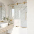 thumbnail image 2 of VIGO Elan 56 to 60 in. W x 66 in. H Sliding Frameless Tub Door in Matte Brushed Gold with 3/8 in. (10mm) ProtecGlass, 2 of 15