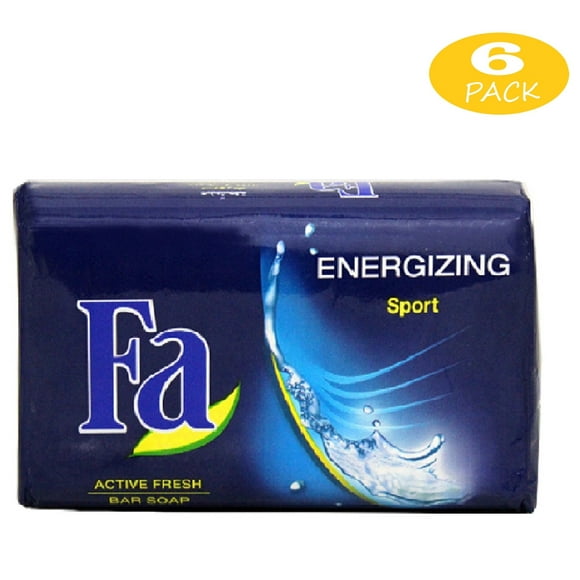 Fa Bar Soap, Energizing Sport, 125g/4.2oz - Pack of 6