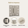 thumbnail image 6 of Mega Handles | Square Barrel Hinges | Satin Nickel | 2 Pack, 6 of 6