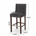 thumbnail image 2 of Noble House Modern Minimalist Metal Leg Bar Stool 30" Height Counter Stool Set of 2, 2 of 10
