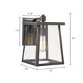 thumbnail image 4 of RADIANCE Goods Transitional 1 Light Rubbed Bronze Outdoor Wall Sconce 12" Tall, 4 of 4