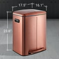 thumbnail image 4 of happimess Marco Rectangular 10.6-Gallon Double Bucket Trash Can with Soft-Close Lid, Rose Gold, HPM1005D, 4 of 10