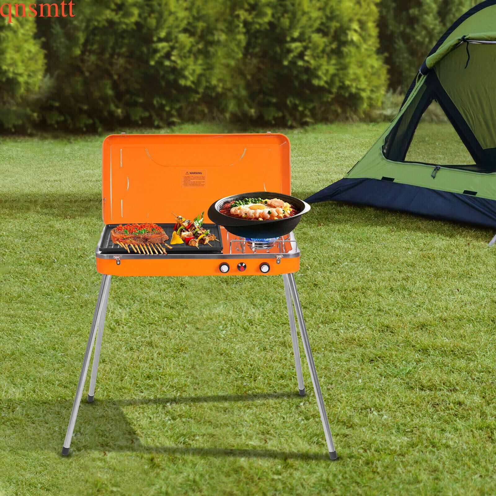 TFCFL Portable Gas Grill Cooker Outdoor Grill Stove Gas Powered for Camping BBQ Picnic