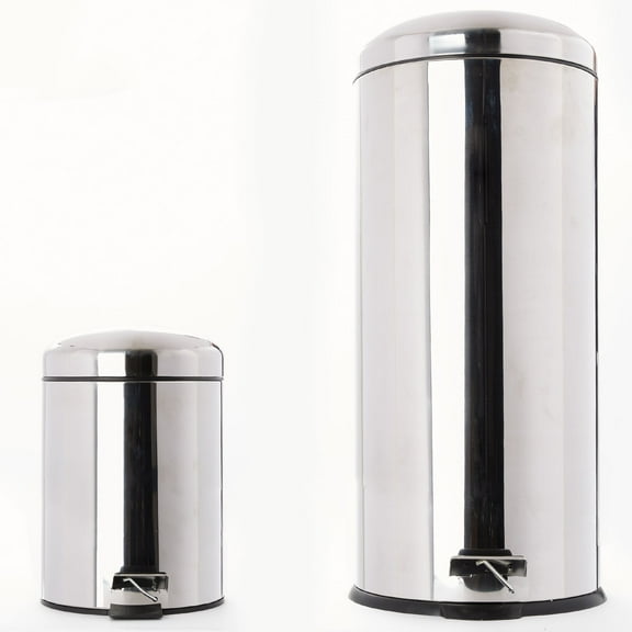 BrylaneHome Step Trash Cans, Set Of 2