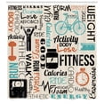 thumbnail image 3 of Ambesonne Fitness Shower Curtain, Active Life and Sports Gym, 69"Wx70"L, Multicolor, 3 of 3