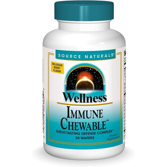 Source Naturals | Wellness Immune, 30 Masticables, Suplemento para el Apoyo al Sistema Inmune