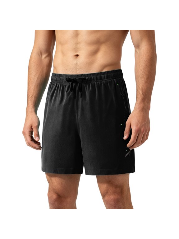 Mens No Liner Swim Trunks Fast Dry with Zipper Pockets Bathing Suits for Men Lineless Swim Shorts