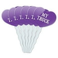 thumbnail image 1 of Truck Heart Love Cupcake Picks Toppers - Set of 6, 1 of 1