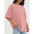 thumbnail image 2 of Women's Oversized T-Shirt Loose Round Neck Short Sleeve Top Summer Casual Shirt 2024 Basic T-Shirt, 2 of 4