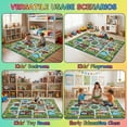thumbnail image 6 of Brythos Kids Car Road Rug 3x5 ft, Non-Slip City Traffic Play Mat for Toy Cars and Train Track, Educational Town Map Carpet with Police Station Hospital Cinema for Kids Room, 6 of 6