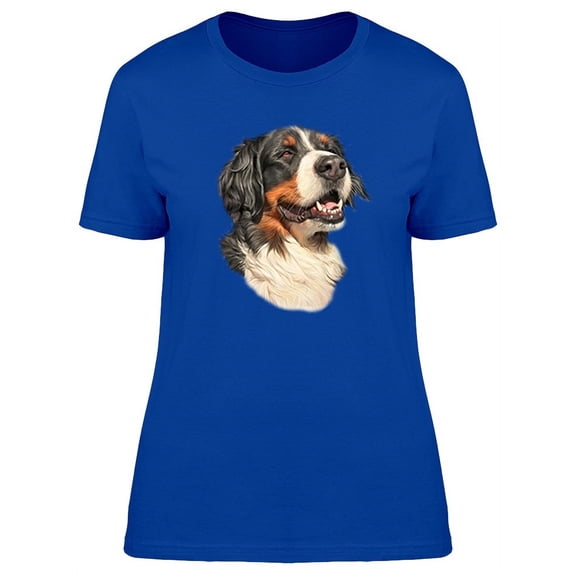 Bernese Mountain Watercolor Dog T-Shirt Women -Image by Shutterstock, Female Small