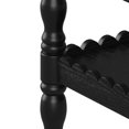 thumbnail image 6 of iooHug HomeHaven Turned Leg Two Tier Coffee Table, Wave Edge Storage Shelf Wooden Center Table for Living Room,Antique Black, 6 of 7
