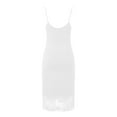 thumbnail image 5 of Ujnder Women's Nightgown Sleeveless Lace Trim Dress Sleepshirt White XXL, 5 of 6