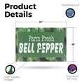 thumbnail image 2 of Farm Fresh Bell Pepper Vinyl Decal 18 Inch x 24 Inch Weatherproof Heavy-Duty Adhesive Backing | Fresh Vegetables, Grocery Stalls, Seasonal Offers | Made in USA, 2 of 6