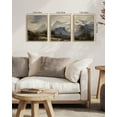 thumbnail image 3 of Drsoum Vintage Wall Art Mountain Landscape Painting Retro Meadow Scenery Farmhouse Kitchen Living Room Decor 11x14in3pcs Brown Framed, 3 of 7