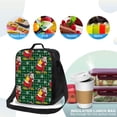 thumbnail image 4 of Lsque Vintage Santa Skiing Green Plaid Lunch Bag Lunch Box for Women Men Reusable Insulated Lunch Tote Bag,Leakproof Thermal Cooler Sack Food Handbags Case High Capacity, 4 of 9