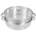 thumbnail image 1 of Shisuyan 1 Set Thickened Stainless Steel Steamer Pot Food Steamer Cookware for Kitchen Restaurant, 1 of 8
