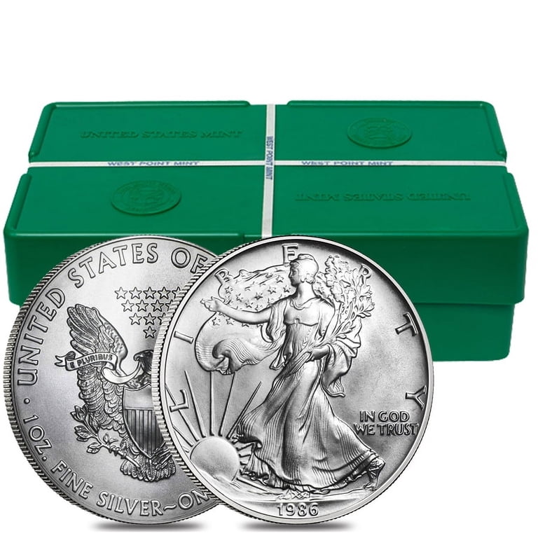 1986 US Mint 1 oz Silver American Eagle $1 Coin BU - Walmart.com