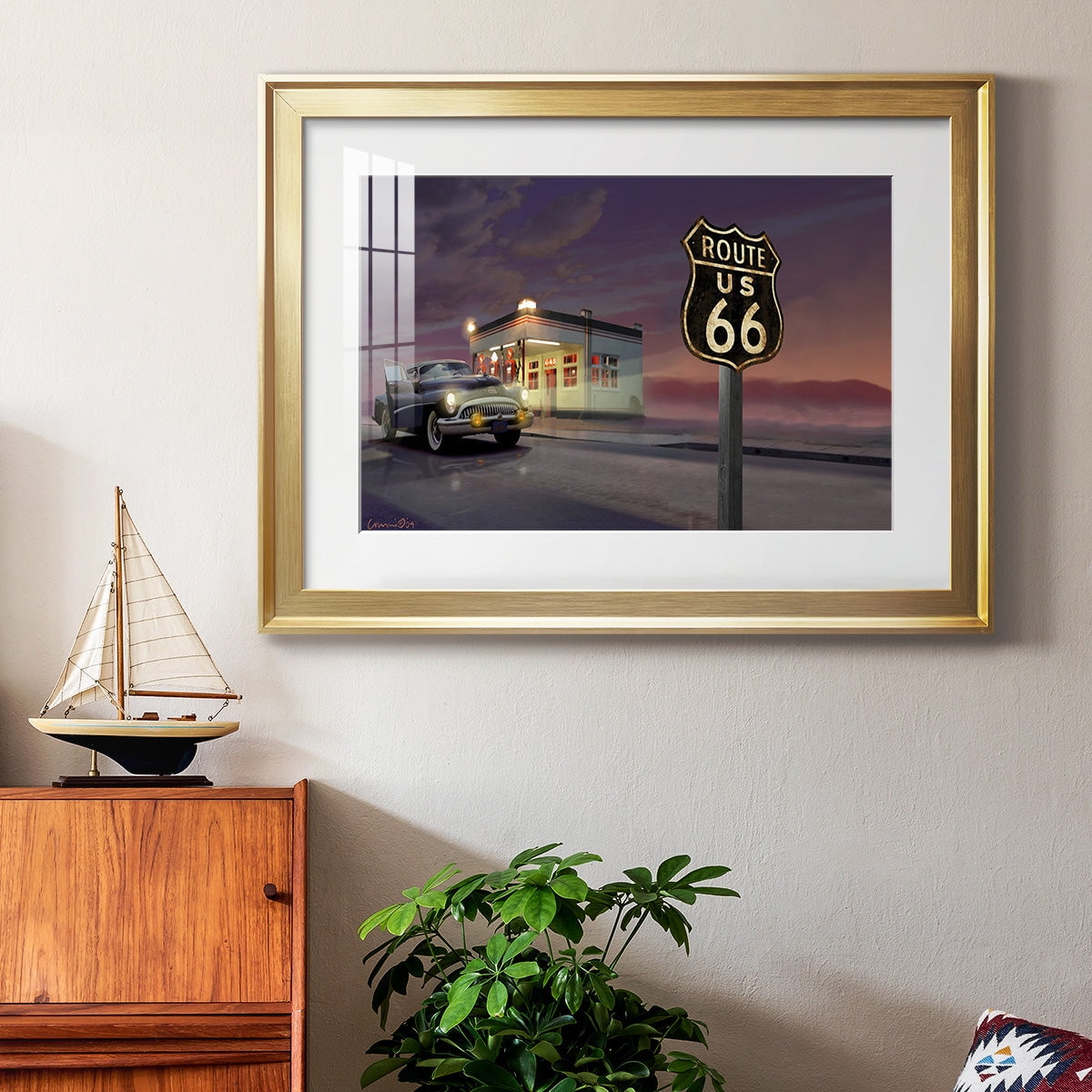 Route 66 Premium Framed Print - Ready to Hang