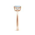 thumbnail image 3 of ANGARA Natural Cushion 1.4 ct Aquamarine & Diamond Three Stone Engagement Ring in 14K Rose Gold for Women (Size-7mm) | March Birthstone, Anniversary, Jewelry Gift for Women | Natural Aquamarine Ring, 3 of 9
