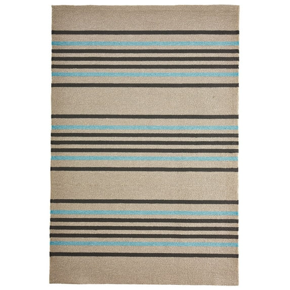 Liora Manne Napoli Stripe Blue Indoor/Outdoor Rug 5' x 7'6"