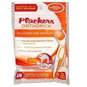 Plackers Orthopick Flosser For Braces Dental Flossers, 36 ct