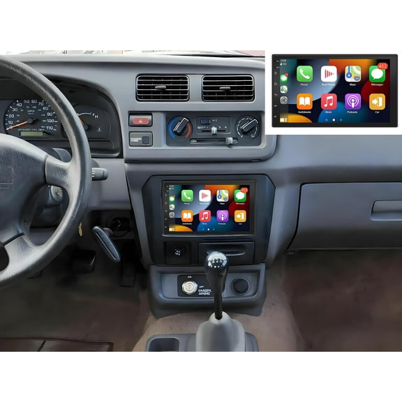 Corfhy Double DIN Radio for Nissan Frontier 1998-2000 Upgrade, Fit for Carplay Android Auto 7 inch Touch Screen Android 13 Support SWC GPS Navigation WiFi BT, 2 32G